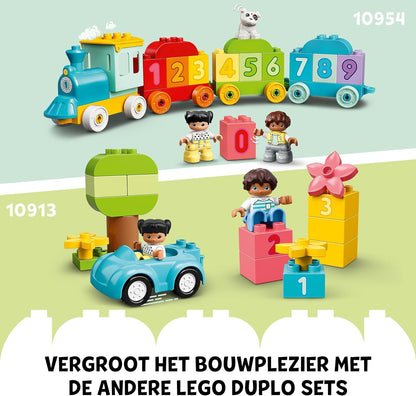 LEGO DUPLO Town Alphabet Truck Toy for Toddlers, Boys & Girls Aged 2 Plus, ABC Learning Vehicle Construction Toys Set with a Trailer Carrying Alphabet Bricks and Boy and Girl Figures 10421