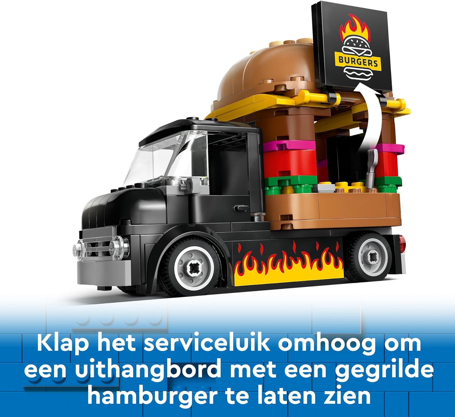 LEGO City Burger Van, Food Truck Toy for 5 Plus Year Old Boys & Girls, Vehicle Building Toys, Kitchen Playset with Vendor Minifigure and Accessories, Imaginative Play Gifts for kids 60404