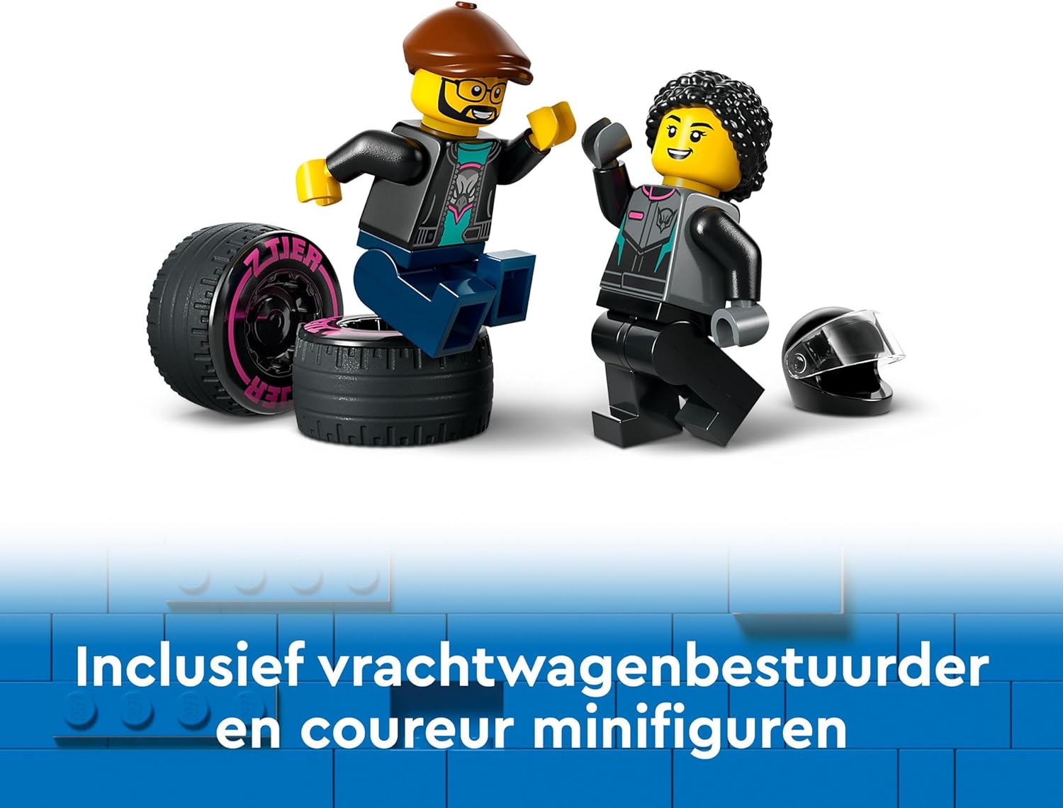 LEGO City Race Car and Car Carrier Truck Toy, Vehicle and Transporter Building Set for 6 Plus Year Old Boys & Girls with Adjustable Loading Ramp, Racer and Driver Minifigures, Fun Gift for Kids 60406