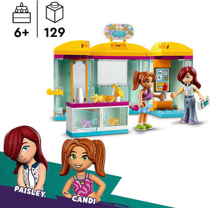 LEGO Friends Tiny Accessories Shop, Building Toy for 6 Plus Year Old Girls, Boys & Kids, Mini-Dolls Playset with Characters Paisley and Candi, Small Birthday Gift Idea 42608