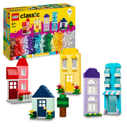 LEGO Classic Creative Houses, Bricks Building Toys Set for Kids, Boys & Girls Aged 4 Plus & 11023 Classic Green Baseplate, Square 32x32 Stud Building Grass Base