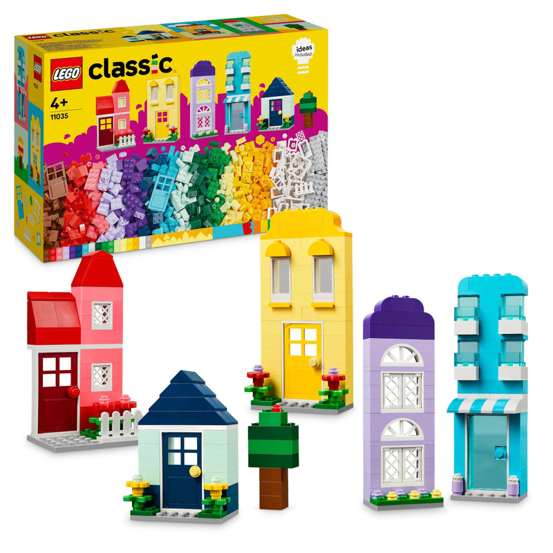 LEGO Classic Creative Houses, Bricks Building Toys Set for Kids, Boys & Girls Aged 4 Plus & 11023 Classic Green Baseplate, Square 32x32 Stud Building Grass Base