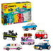 LEGO Classic Creative Vehicles, Colourful Model Cars Kit featuring a Police Car Toy & 11023 Classic Green Baseplate, Square 32x32 Stud Building Grass Base, Build and Display Board Set