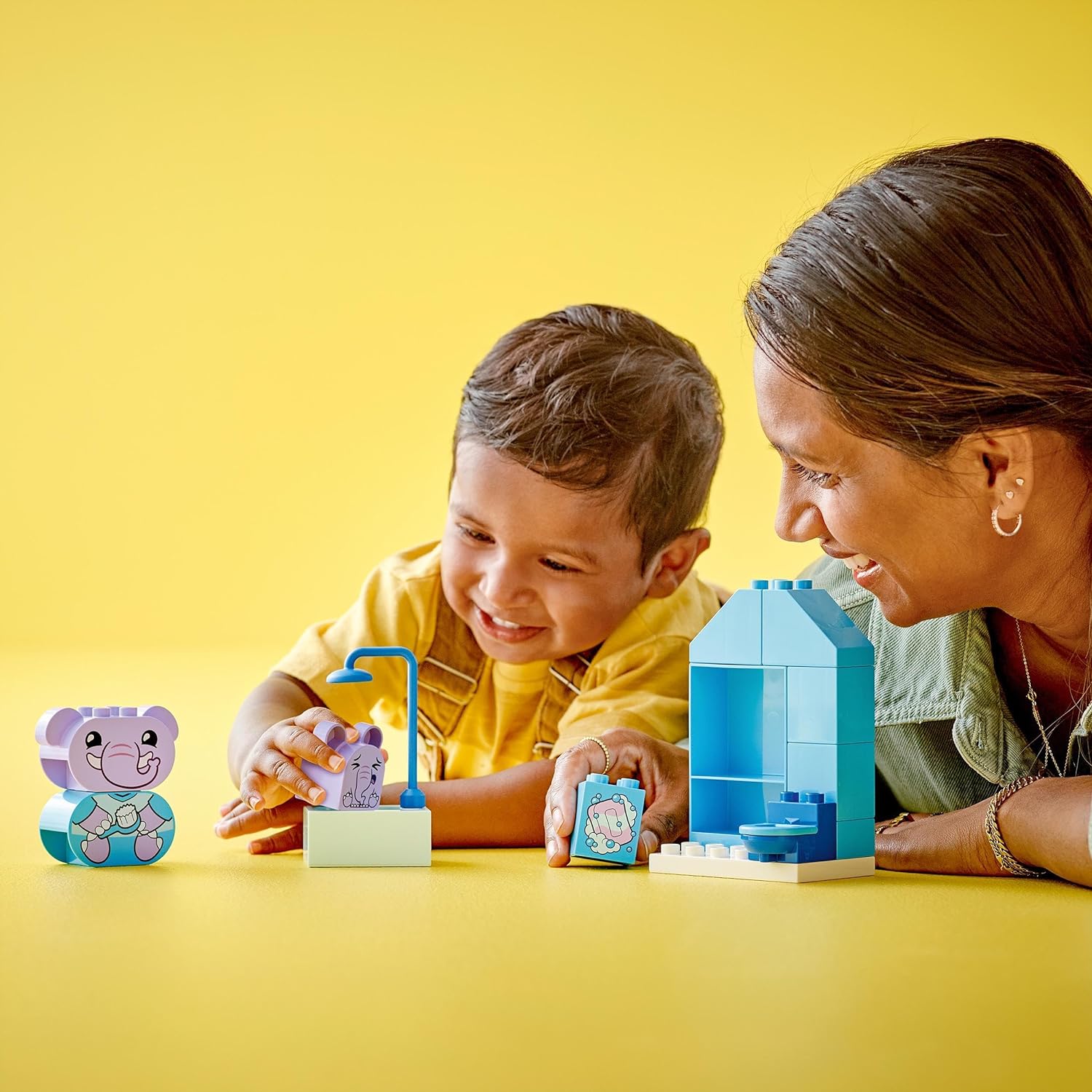 LEGO DUPLO My First Daily Routines: Bath Time Playset, Toddler Learning Toys for Girls & Boys 18 Months Plus, with 2 Elephant Toy Animal Figures, Helps Preschool Kids Role-Play Potty Training 10413