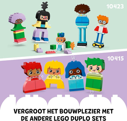 LEGO DUPLO My First Big Feelings & Emotions, Customisable Early Development Activity Learning Toys with 23 Coloured Building Bricks and 4 Characters for Toddlers & Kids Aged 18 Months Old Plus 10415