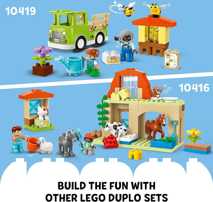LEGO DUPLO Town Caring for Animals at the Farm Toys for Toddlers, Farmhouse & 10913 DUPLO Classic Brick Box Building Set with Storage, Toy Car, Number Bricks and More, Learning Toys
