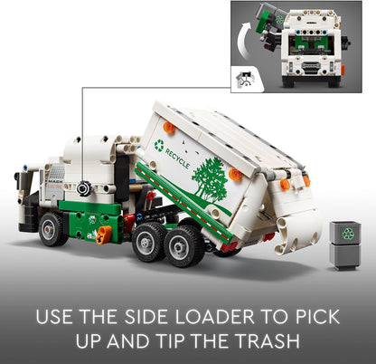 LEGO Technic Mack LR Electric Müllwagen, Müllauto-Modell für Recycling-Rollenspiele, Baubares LKW-Spielzeug für Kinder, Auto-Geschenk für Jungs und Mädchen ab 8 Jahren, die Fahrzeuge lieben 42167
