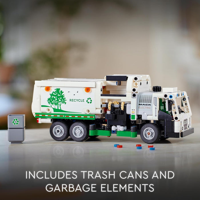 LEGO Technic Mack LR Electric Müllwagen, Müllauto-Modell für Recycling-Rollenspiele, Baubares LKW-Spielzeug für Kinder, Auto-Geschenk für Jungs und Mädchen ab 8 Jahren, die Fahrzeuge lieben 42167