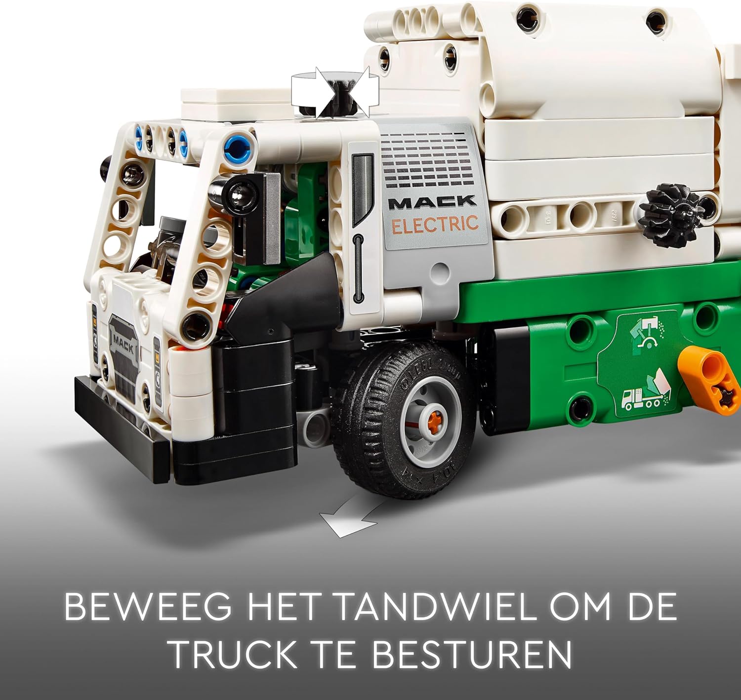 LEGO Technic Mack LR Electric Müllwagen, Müllauto-Modell für Recycling-Rollenspiele, Baubares LKW-Spielzeug für Kinder, Auto-Geschenk für Jungs und Mädchen ab 8 Jahren, die Fahrzeuge lieben 42167