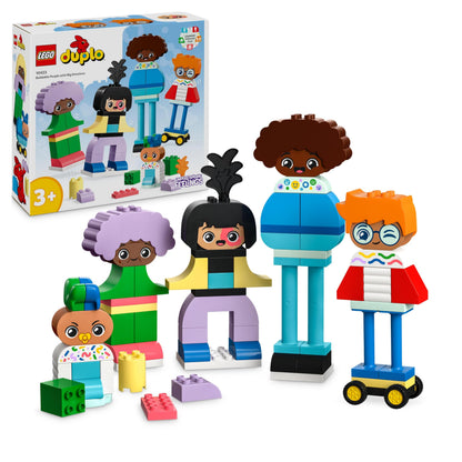 LEGO DUPLO Town Buildable People with Big Emotions Toddler Learning Toys for Boys & Girls aged 3 Plus, 5 Characters with 10 Role-Play Faces, 71 Bricks for Customisable Fun, Gift Idea 10423