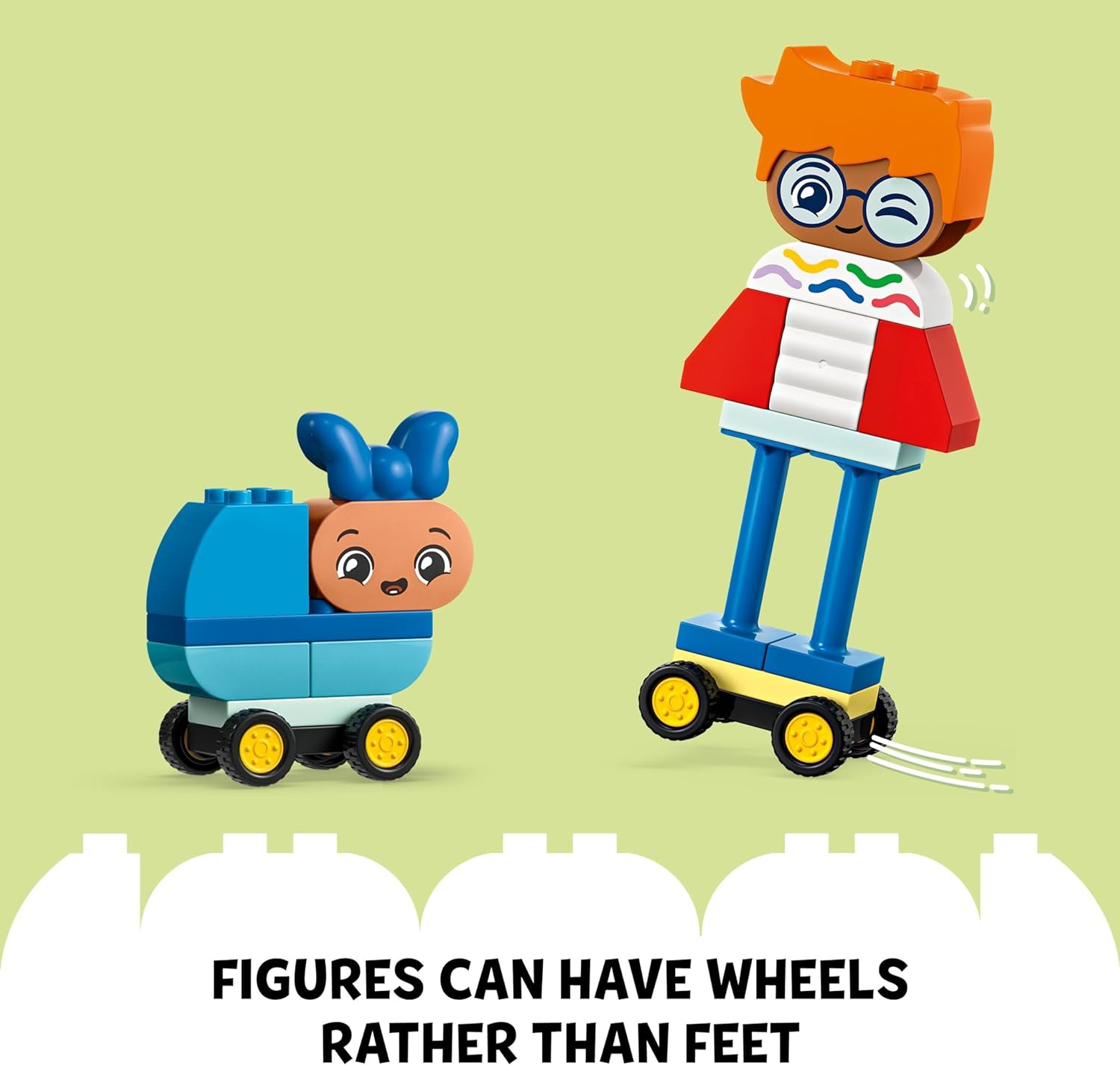 LEGO DUPLO Town Buildable People with Big Emotions Toddler Learning Toys for Boys & Girls aged 3 Plus, 5 Characters with 10 Role-Play Faces, 71 Bricks for Customisable Fun, Gift Idea 10423