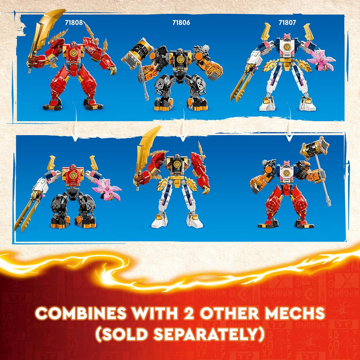 LEGO NINJAGO Kai’s Elemental Fire Mech, Action Figure Building Set from Dragons Rising, Ninja Toy for 7 Plus Year Old Boys & Girls with Kai and Zane Character Minifigures, Birthday Gift Idea 71808