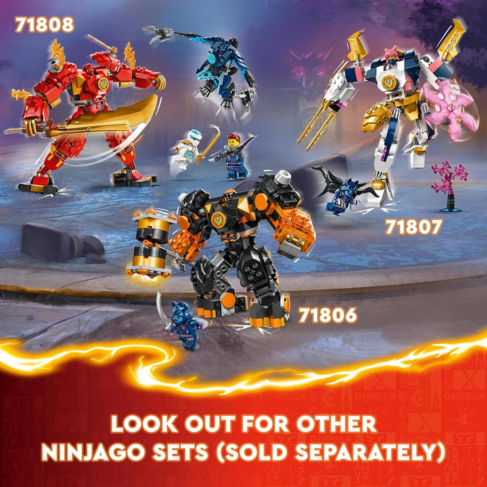 LEGO NINJAGO Kai’s Elemental Fire Mech, Action Figure Building Set from Dragons Rising, Ninja Toy for 7 Plus Year Old Boys & Girls with Kai and Zane Character Minifigures, Birthday Gift Idea 71808