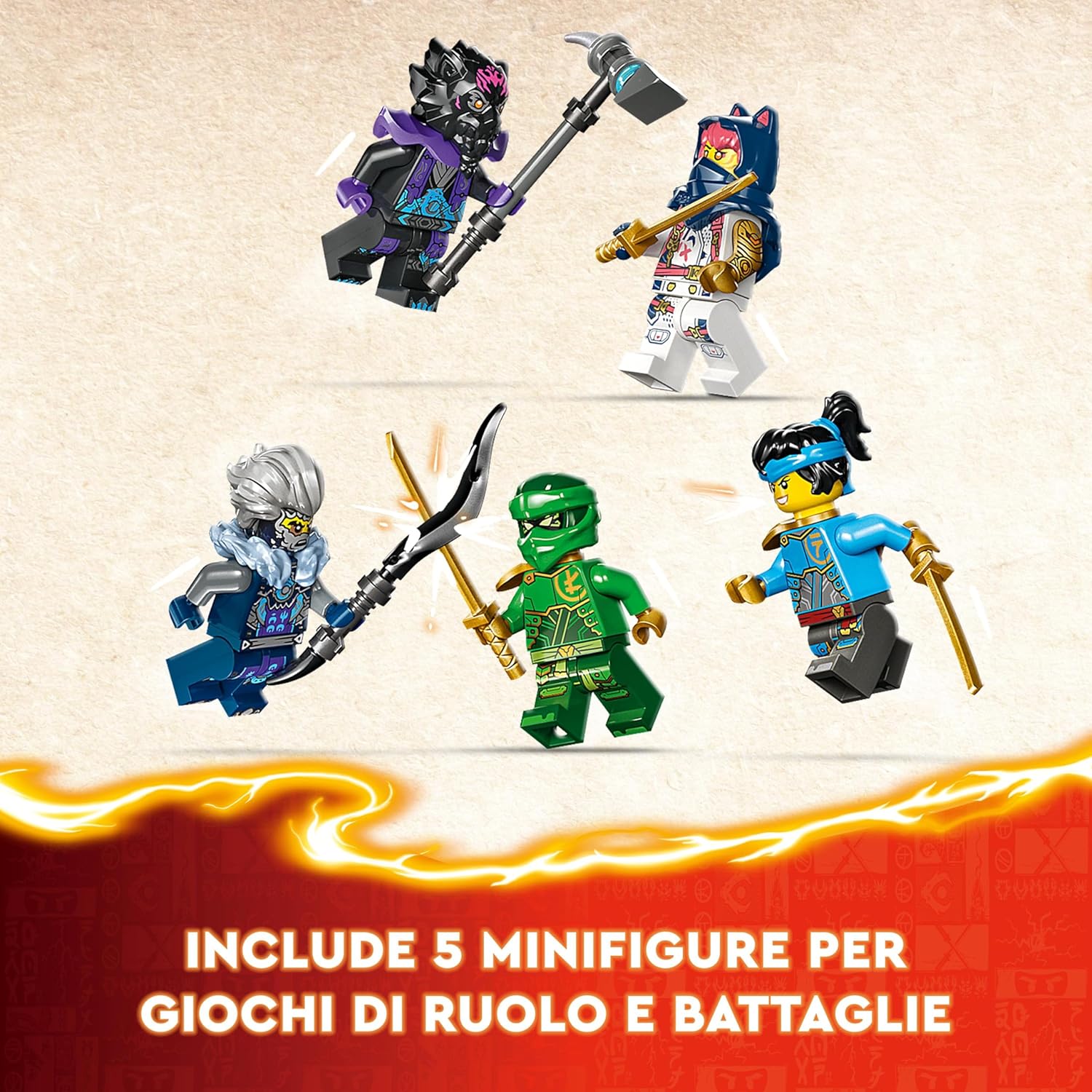 LEGO NINJAGO Egalt the Master Dragon Toy for 8 Plus Year Old Boys & Girls, Dragons Rising Building Set with 5 Ninja Character Minifigures Inc. Nya and Lloyd with Sword Elements, Kids' Gift Idea 71809