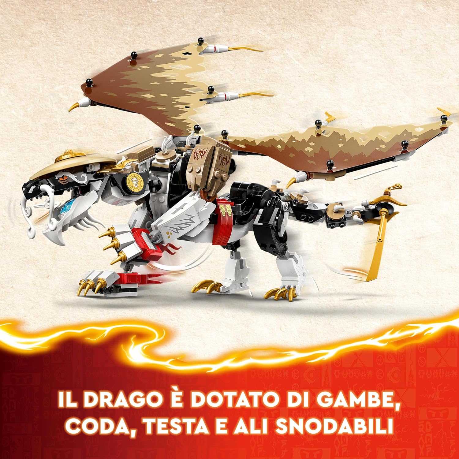 LEGO NINJAGO Egalt the Master Dragon Toy for 8 Plus Year Old Boys & Girls, Dragons Rising Building Set with 5 Ninja Character Minifigures Inc. Nya and Lloyd with Sword Elements, Kids' Gift Idea 71809