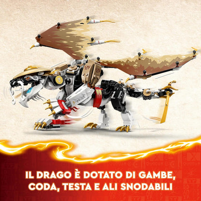 LEGO NINJAGO Egalt the Master Dragon Toy for 8 Plus Year Old Boys & Girls, Dragons Rising Building Set with 5 Ninja Character Minifigures Inc. Nya and Lloyd with Sword Elements, Kids' Gift Idea 71809