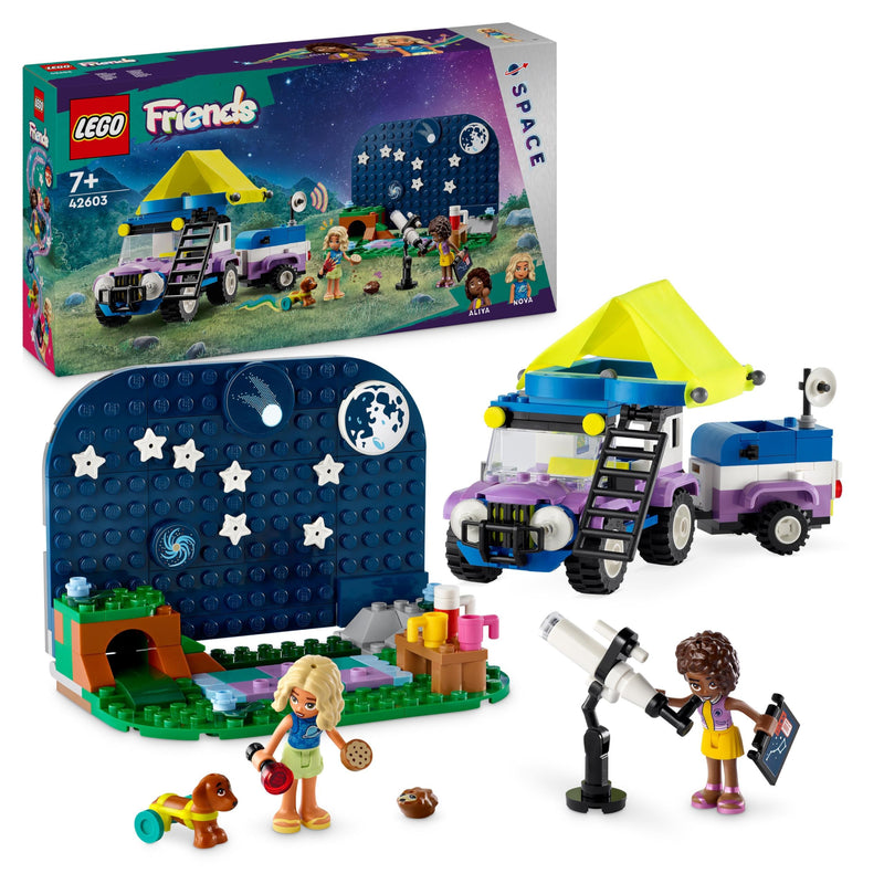 LEGO Friends Stargazing Camping Vehicle Set with 4x4 Car Toy for 7 Plus Year Old & Friends Newsroom Van, Animal Rescue Playset, Pretend to Film and Report News with Toy Truck