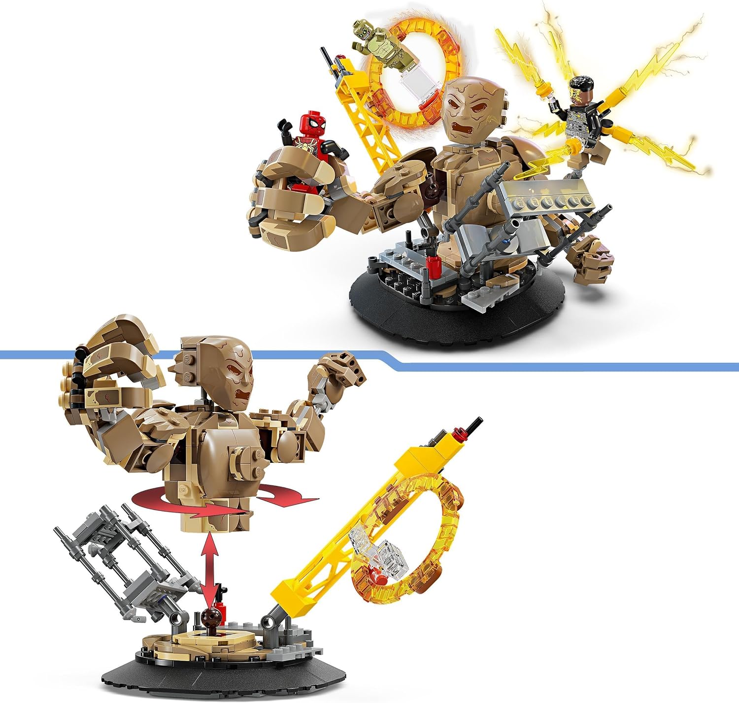 LEGO Marvel Spider-Man vs. Sandman: Final Battle, No Way Home Set, Super Hero Building Toy for Kids, Boys & Girls with Action Figure, plus Lizard and Electro Minifigures, Gift Idea 76280