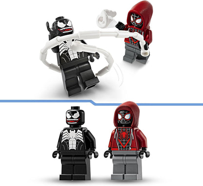 LEGO Marvel Venom Mech Armour vs. Miles Morales, Posable Spider-Man Toy Action Figure for Kids, Spidey Building Set with Minifigures, Super Hero Gifts for Boys and Girls Aged 6 Plus 76276