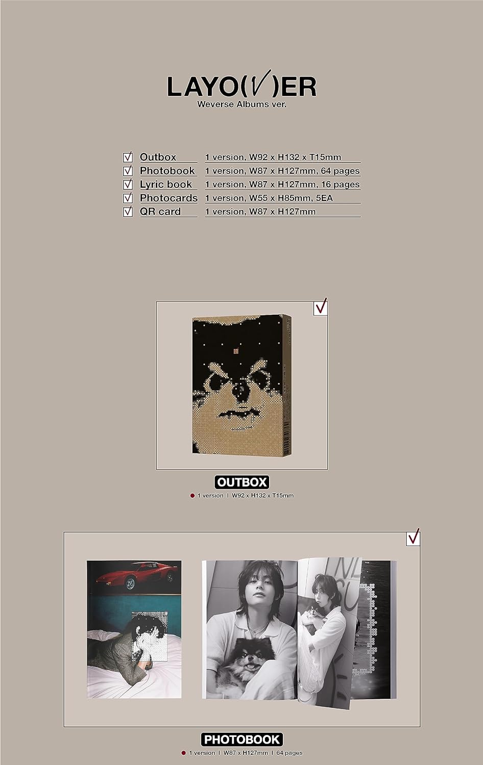 V - 'Layover' Weverse Albums ver. 韓国盤）