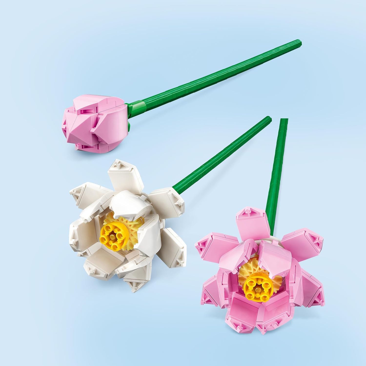 LEGO Creator Lotus Flowers Set, Bouquet Building Kit for Girls, Boys and Flower Fans, Build 3 Artificial Flowers to Display at Home as Bedroom or Desk Decoration, Valentines Day Gift Idea 40647