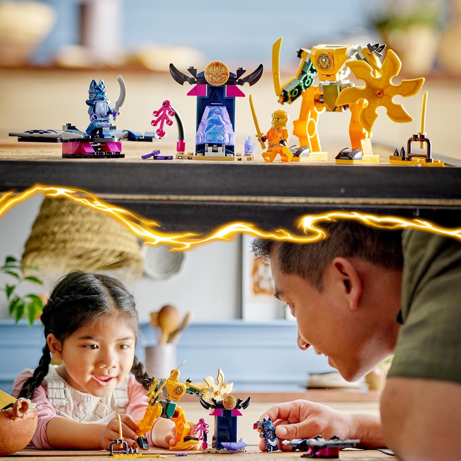 LEGO NINJAGO Arins Battle Mech, Ninja-Spielzeug für Kinder ab 4 Jahre mit Figuren inkl. Arin mit Mini-Katana, Actionfiguren & Mechs, kleines Geschenk für Jungs und Mädchen 71804