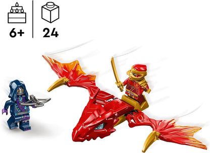 LEGO NINJAGO Kai’s Rising Dragon Strike, Ninja Toy for 6 Plus Year Old Boys, Girls & Kids, Figure Building Set with Kai Minifigure and Mini-Katana Sword Accessory, Role-play Toys, Gift Idea 71801