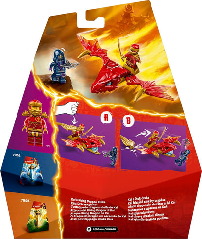 LEGO NINJAGO Kai’s Rising Dragon Strike, Ninja Toy for 6 Plus Year Old Boys, Girls & Kids, Figure Building Set with Kai Minifigure and Mini-Katana Sword Accessory, Role-play Toys, Gift Idea 71801