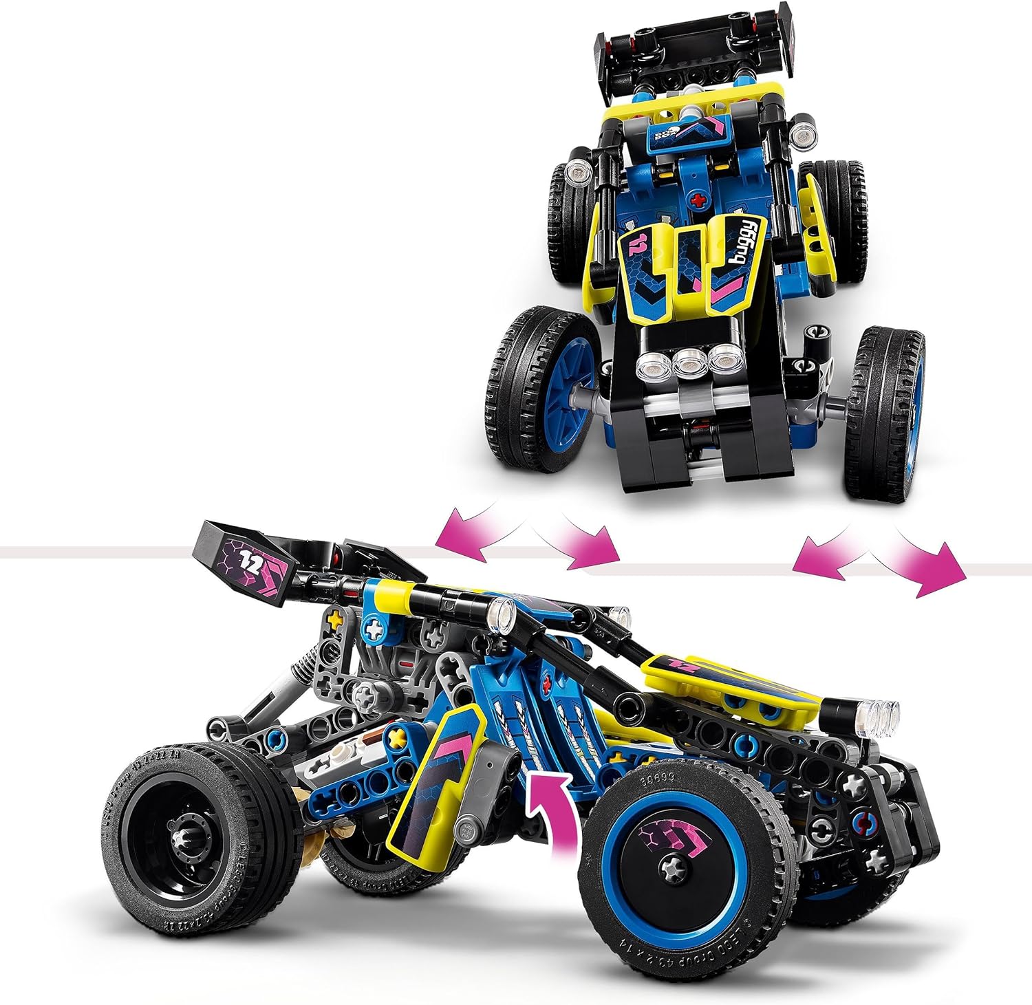 LEGO Technic Off-Road Race Buggy, Car Vehicle Toy for Boys and Girls aged 8 Plus Years Old, Rally Model Building Kit with Realistic Features, Small Gift for Kids 42164 Single