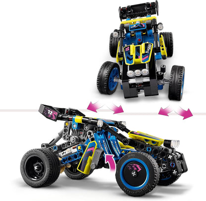 LEGO Technic Off-Road Race Buggy, Car Vehicle Toy for Boys and Girls aged 8 Plus Years Old, Rally Model Building Kit with Realistic Features, Small Gift for Kids 42164 Single