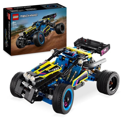 LEGO Technic Off-Road Race Buggy, Car Vehicle Toy for Boys and Girls aged 8 Plus Years Old, Rally Model Building Kit with Realistic Features, Small Gift for Kids 42164 Single