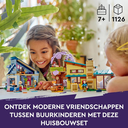 LEGO Friends Ollys und Paisleys Familien Haus, Puppenhaus mit Figuren und Zubehör, Set mit zweistöckigem Haus-Spielzeug und Baumhaus, kreatives Geschenk für Mädchen und Jungen ab 7 Jahren 42620