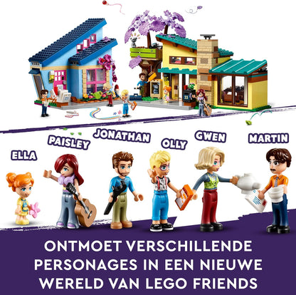 LEGO Friends Ollys und Paisleys Familien Haus, Puppenhaus mit Figuren und Zubehör, Set mit zweistöckigem Haus-Spielzeug und Baumhaus, kreatives Geschenk für Mädchen und Jungen ab 7 Jahren 42620