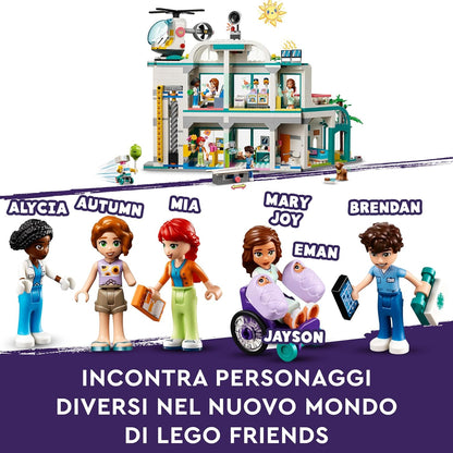LEGO Friends Heartlake City Hospital Set with Helicopter Toy for 7 Plus Year Old Girls, Boys & Kids, Mini-Doll Characters Including Autumn, Doctor Role-Play Building Toys, Gift Idea 42621
