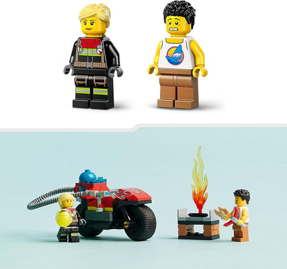 LEGO City Fire Rescue Motorcycle, Motorbike Toy Playset for 4 Plus Year Old Boys & Girls, Includes 2 Minifigures for Imaginative Play, Fun Vehicle Gift Idea for Preschool Kids 60410