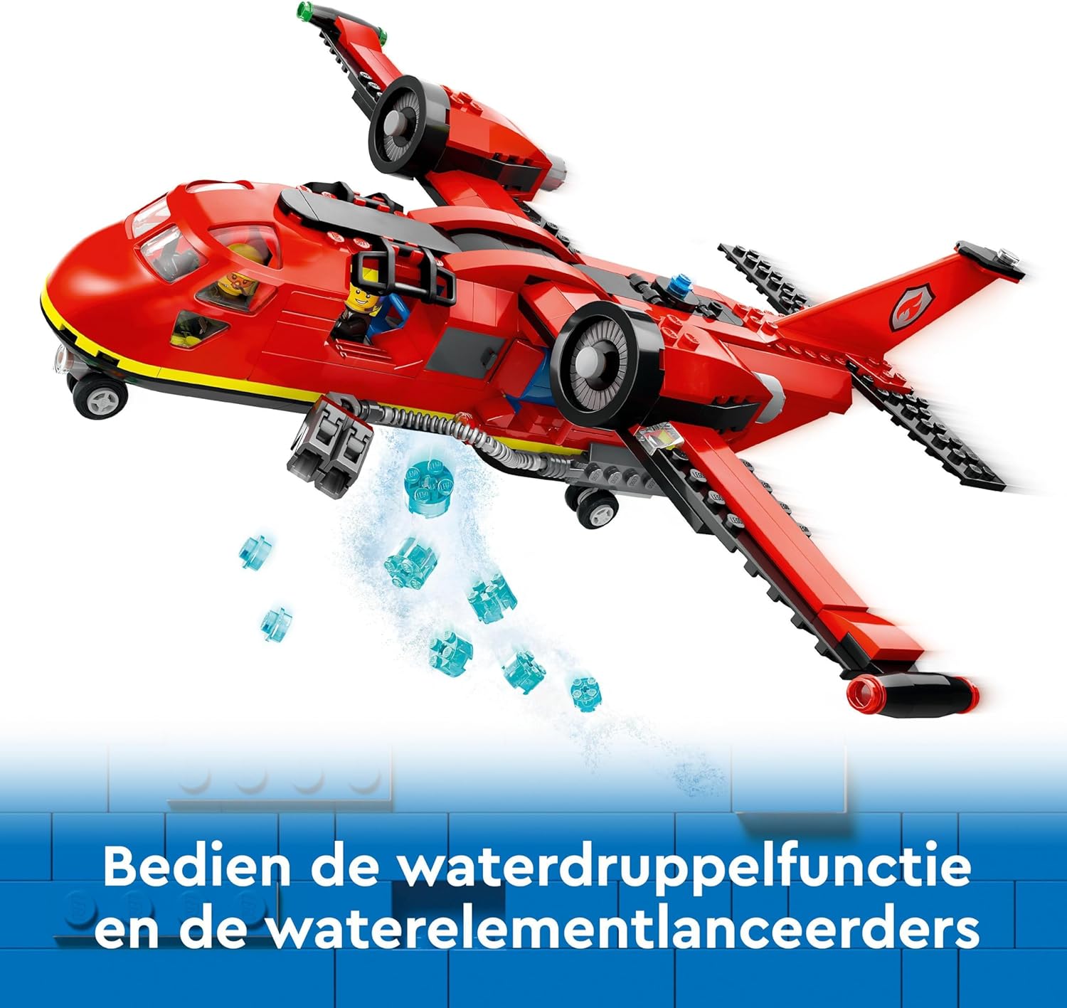 LEGO City Fire Rescue Plane Toy for 6 Plus Year Old Boys, Girls and Kids Who Love Imaginative Play, Airplane Emergency Vehicle Playset Includes 3 Minifigures, Birthday Gift Idea 60413