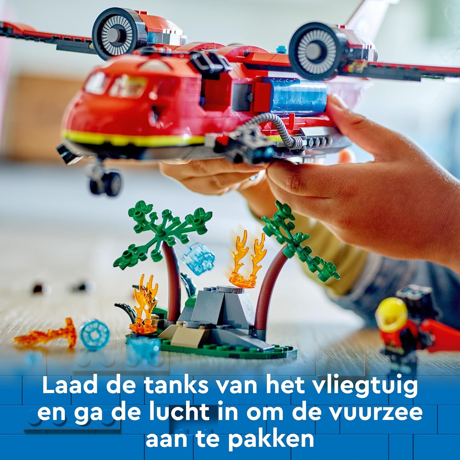 LEGO City Fire Rescue Plane Toy for 6 Plus Year Old Boys, Girls and Kids Who Love Imaginative Play, Airplane Emergency Vehicle Playset Includes 3 Minifigures, Birthday Gift Idea 60413