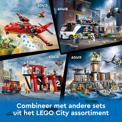 LEGO City Fire Station with Fire Engine Toy Playset for 6 Plus year Old Boys & Girls with a Dog Figure and 5 Minifigures, Birthday Gift Idea for Kids Who Love Imaginative Play 60414