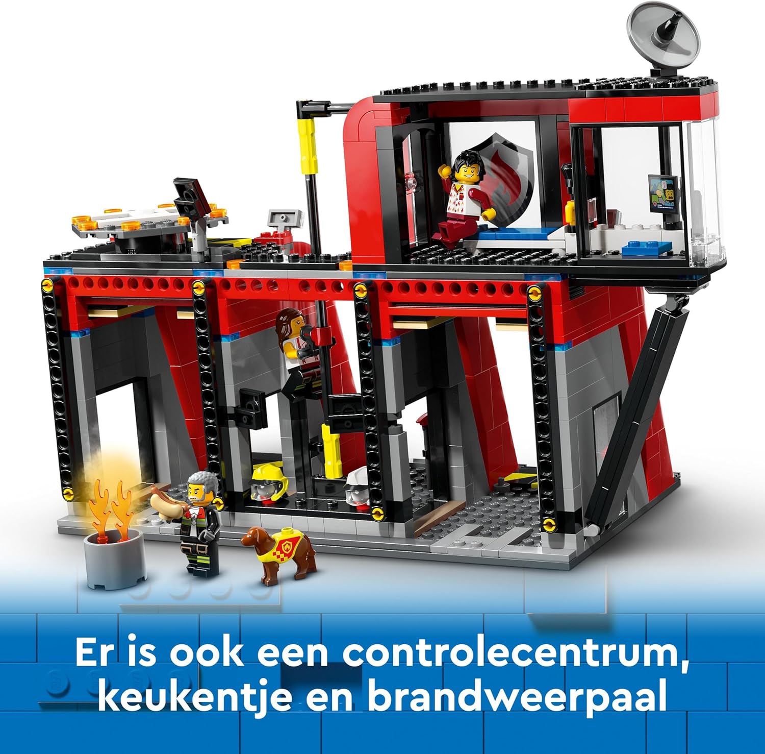 LEGO City Fire Station with Fire Engine Toy Playset for 6 Plus year Old Boys & Girls with a Dog Figure and 5 Minifigures, Birthday Gift Idea for Kids Who Love Imaginative Play 60414