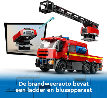 LEGO City Fire Station with Fire Engine Toy Playset for 6 Plus year Old Boys & Girls with a Dog Figure and 5 Minifigures, Birthday Gift Idea for Kids Who Love Imaginative Play 60414