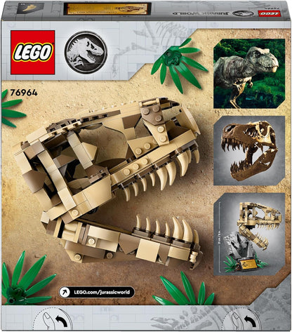 LEGO Jurassic World Dinosaur Fossils: T. rex Skull Toy for 9 Plus Year Old Boys, Girls & Kids, 3D Skeleton Model Kit with Opening Jaw and Display Stand, makes a Cool Dino Decoration, Gift Idea 76964