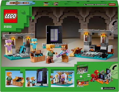 LEGO Minecraft The Armoury Building Toys for Kids, Boys & Girls aged 7 Plus & Minecraft The Animal Sanctuary, Building Toys for Girls and Boys Aged 7 Plus