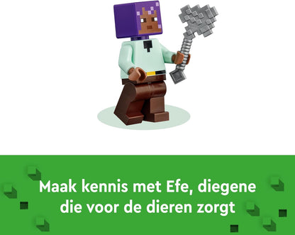 LEGO Minecraft The Animal Sanctuary, Building Toys for Girls and Boys Aged 7 Plus & Minecraft Steve's Desert Expedition Building Toys for 6 Plus Year Old Kids, Boys and Girls, Biome Gaming Set