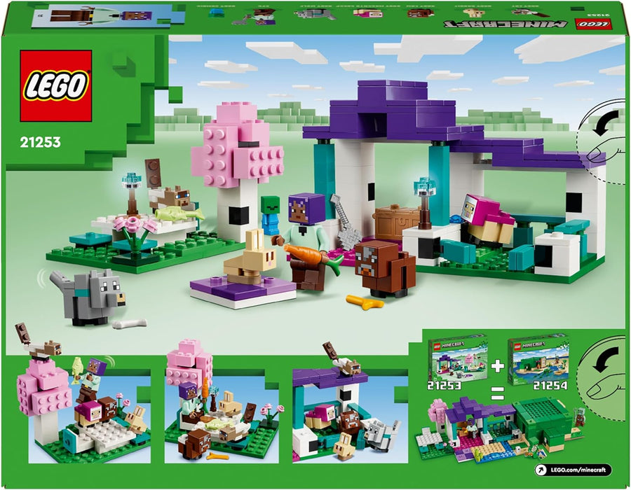 LEGO Minecraft The Animal Sanctuary, Building Toys for Girls and Boys Aged 7 Plus & Minecraft Steve's Desert Expedition Building Toys for 6 Plus Year Old Kids, Boys and Girls, Biome Gaming Set