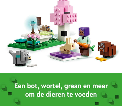 LEGO Minecraft The Animal Sanctuary, Building Toys for Girls and Boys Aged 7 Plus & Minecraft Steve's Desert Expedition Building Toys for 6 Plus Year Old Kids, Boys and Girls, Biome Gaming Set