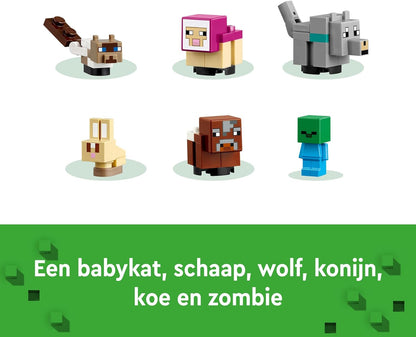 LEGO Minecraft The Animal Sanctuary, Building Toys for Girls and Boys Aged 7 Plus & Minecraft Steve's Desert Expedition Building Toys for 6 Plus Year Old Kids, Boys and Girls, Biome Gaming Set