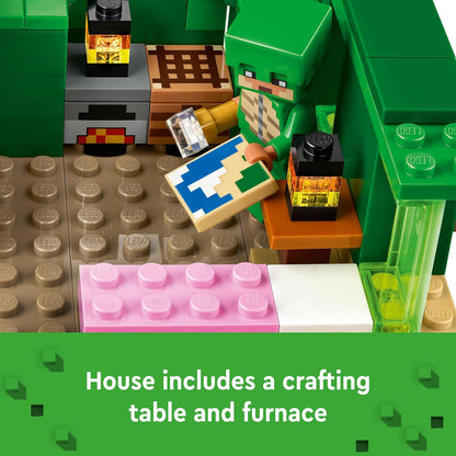 LEGO Minecraft Das Schildkrötenstrandhaus, Spielzeug-Haus mit Zubehör für Mädchen und Jungen ab 8 Jahren, Set mit Tieren und Figuren aus dem Videospiel, Geschenk für Gamer 21254