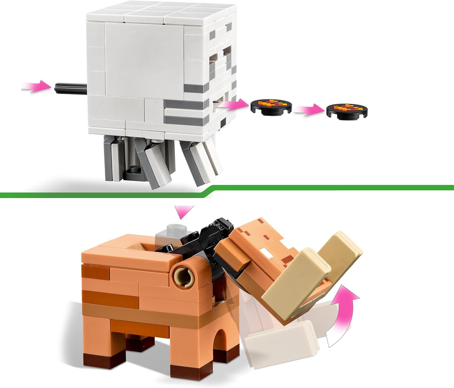 LEGO Minecraft The Nether Portal Ambush Adventure Set, Building Toys for Boys and Girls with Battle Scenes, Iconic Characters & Mobs Figures from the Game, Gifts for Kids 8 Plus Years Old 21255