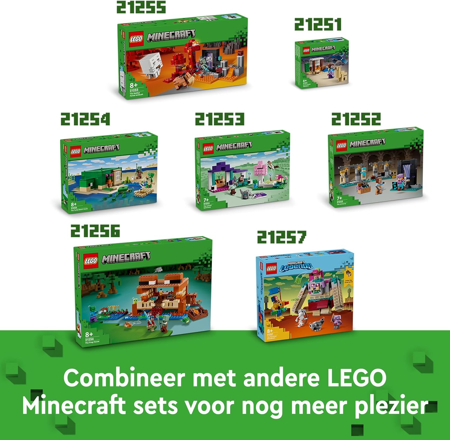 LEGO Minecraft The Frog House Building Toy, Gift for Girls and Boys & Kids aged 8 Plus Years Old, Gaming Construction Set with Characters and Animal Mob Figures 21256