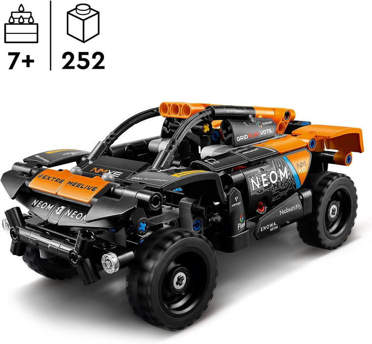 LEGO Technic NEOM McLaren Extreme E Race Car Toy For Kids, Boys & Girls Aged 7+ Years Old who Love Model Cars, Off-Road Pull-Back Racing Vehicle Set, Birthday Gift Idea 42166
